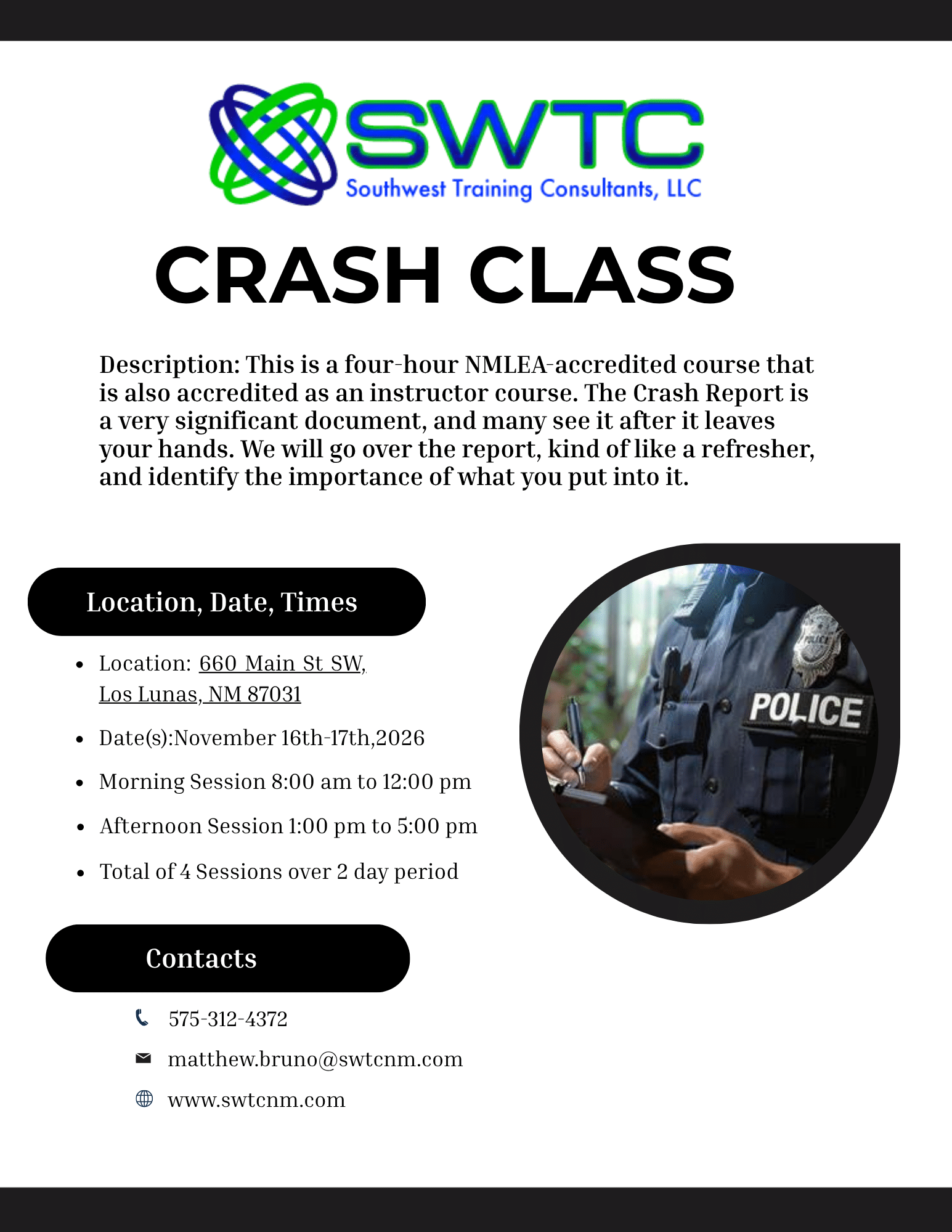 Black and White Simple Online Course Flyer (A4)